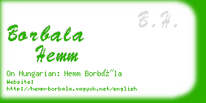 borbala hemm business card